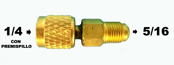 Raccordo Girevole 1/4 F Sae x 5/16 M Sae Per Bombola R32